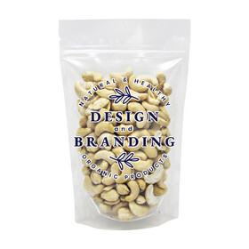 Muka Custom Clear Stand Up Pouch, Personalized Food Pouch Bag, 1 OZ to 2 LB, FDA Compliant, One Color Silk Screen Printing