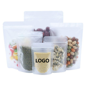 Custom Frosted Stand Up Pouches, Personalized Food Pouch Bag, FDA Compliant, One Color Silk Screen