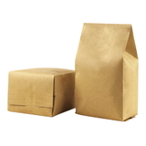 Muka 50 PCS Kraft Side Gusset Bag, Eco Friendly Coffee, Candy Paper Bag, Flat Bottom Food Bag, FDA Compliant