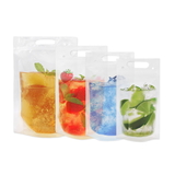 50 PCS Reclosable Zipper Clear Drink Pouches Bags, Disposable Smoothie Juice Pouches, FDA Compliant