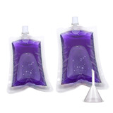 Muka 50 PCS Clear Flat Spouted Drink Bags for Jam, Juice, Milk Packaging 6.75 OZ, 4.7mil, 8.6mm Spout, FDA Compliant, BPA Free