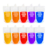 Muka 100 PCS Custom Drink Bags, Personalized Drink Bags, Spout Drink Pouches Full Color Printing