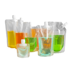 Muka 50 PCS Spout Pouches Plastic Liquid Pouch for Juice, Wine, Beverage Packaging, 4.7Mil FDA Compliant