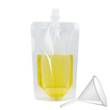 Aspire 100 PCS Clear Spout Drink Bags, Clear Drink Bags, Reusable Flask Kit, 8.2 mm Spout, BPA Free