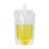 Muka 100 PCS Clear Spout Drink Bags, Clear Drink Bags, Reusable Flask Kit, 8.2 mm Spout, BPA Free