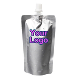 Custom Aluminum Foil Spouted Stand Up Pouch for Fluid Packaging - One Color Printing