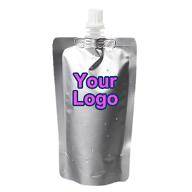 Personalized Foil Spout Pouch Bag for Fluid Packaging, Personalized Aluminum Liquid Pouch Bag, One Color Silk Screen