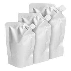 50 PCS Foil Side Spout Stand Up Pouch Bags, Drink Pouches For Jam, Fruit Juice, Milk Packaging, 5.9Mil, FDA Compliant, BPA Free
