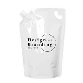 Muka Custom Printed White Spout Pouches, Personalized Drink Bags Liquid Packaging Pouch