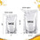 Muka 50 PCS 34 OZ Reusable Plastic Flask White Side Spout Pouch Bags with Funnel Liquor Pouches
