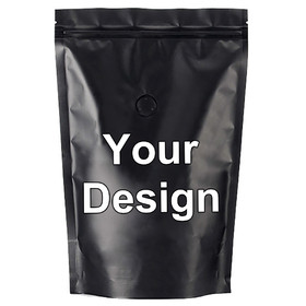 Custom Coffee Bags with Degassing Valve and Ziplock, One Color Silk Screen