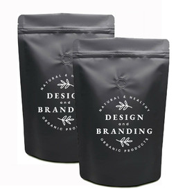 Custom Coffee Bags with Degassing Valve and Ziplock, One Color Silk Screen