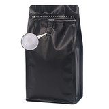 Muka 50 PCS Coffee Bags with Valve, Double Zipper Resealable Bags, Reusable Food Grade High Barrier Aluminumed Foil Flat Bottom Coffee Bags