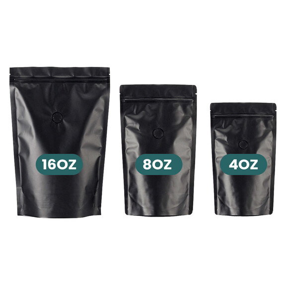 Muka 50 PCS 16 OZ Stand Up Coffee Bag Pouch, Zipper Lock Degassing Valve and Heat Seal-able