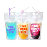 Custom Juice Pouches, Personalized Adult Juice Pouch, DIY Beverage Pouch 8 oz to 34 oz