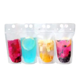 50 PCS Aspire Resealable Heavy Duty Translucent Frosted Stand Up Juice Pouches With Ziplock, Drink Pouche, Hand-Held, 8 Mil