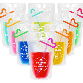 Reusable Drink Pouches Adult Juice Boxes with Decorative Sticker 16 oz – BB  Subs and Screens
