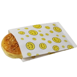 (Price/100 PCS) Aspire Smile Pattern Wax Paper Flat Bags, Greaseproof Paper Bags, Paper Sandwich Bags