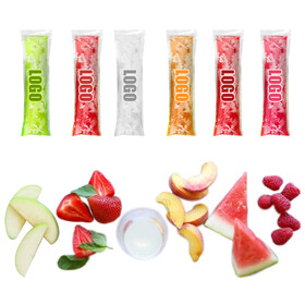 Muka Custom Disposable Ice Popsicle Molds Bags With Ziplock, DIY Clear Ice Pop Pouches, One Color Silk Screen Printing