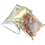 100 PCS Front Clear Poly/ Back Matte Gold Foil Flat Pouch With Ziplock And Hang Hole, Wholesale Tea, Jerky Bag, 3 Mil