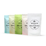 Custom Rice Paper Stand Up Pouch, Personalized Food Pouch Bag, One Color Silk Screen