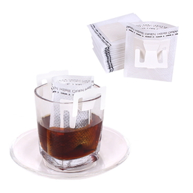 (Price/50 PCS) Premium Hanging Ear Drip Coffee Filter Paper Bag, Eco-Friendly Portable Coffee/ Tea Filter Bags Wholesale