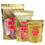 Muka Custom Gold Stand Up Pouch, Personalized Food Pouch Bag, One Color Silk Screen Printing,2 OZ, 4.3"W x 7.3"H x 2.5"D
