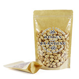 Muka Custom Kraft Back Ziplock Stand Up Pouch, Personalized Food Pouch Bag, FDA Compliant, One Color Silk Screen Printing