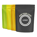 Custom Foil Lined Stand Up Pouch w/ Ziplock and Notch, Personalized Food Pouch Bag - One Color Printing