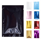 100 PCS Heat Sealable Metalized Foil Pouch for Facial Mask, Disposable 3-Sided Sealed Pouch Bags for Personal Care Item, 3 mil