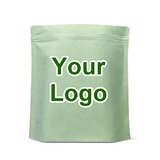 Custom Eco-Friendly Compostable Rice Paper Foil Stand Up Pouch with Ziplock, 5 mil - One Color Printing