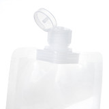 50 PCS Muka Clear Spouted Liquid Stand Up Pouches, Flip-Top Cap Pouches, 4.7Mil, 16MM Spout, FDA Compliant