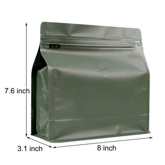 Muka Custom 16 OZ Coffee Bag with Valve, Coffee Storage Bags, 7.6 x 8 x 3.1 Inch, Double Ziplock, FDA Compliant