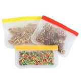 Muka Reusable Freezer Bags, Zip Top Food Storage Bags, Leakproof Bags for Fridge Storage, Freezer Storage & Batch Cooking