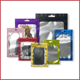Muka Aluminized Metalized Film Resealable Pouches with Frosted Window for Packaging