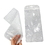 50 PCS Clear/Non-woven White Zippered Bag, 4 1/4"W x 10"L - Fits 4.7 inch Bunny Ears Cell Phone Case Packaging, Price/50 bags