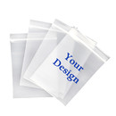 Custom Clear Zip Lock Printed Bags, Reclosable Poly Bags, Various Sizes, 4 Mil Thick