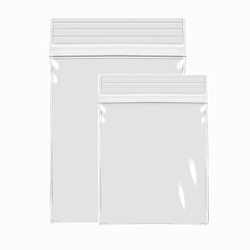 100 PCS Clear Reclosable Poly Bags, Plastic Jewelry Zip Bags for Cards & Envelopes, Office Supplies, Arts & Crafts