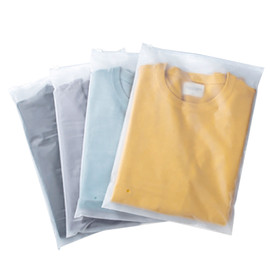 Sample Muka Frosted Slider Clothing Bags Zipper Plastic Clothes Bags