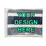Custom Plastic Poly Bag Clear/ White Slider Zip Lock Bags, One Color Silk Screen