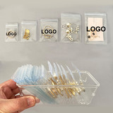 Custom Vinyl Zip Bag, Personalized PVC Jewelry Bag, 5 Mil Thick - for Crafts, Hair Ties, Rings, One Color Silk Screen