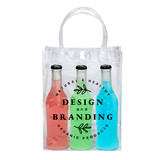 Custom PVC Shopping Tote Bags, Gift Wrap Bags, Clear Tote Bags, PVC Transparent Plastic Pouch, One Color Silk Screen