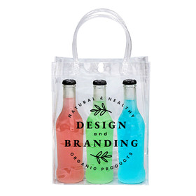 Custom PVC Shopping Tote Bags, Gift Wrap Bags, Clear Tote Bags, PVC Transparent Plastic Pouch, One Color Silk Screen Printing