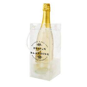 Muka Custom Wine Cooler Ice Bag, Imprinted Ice Bag with Handle for Champagne, Wine