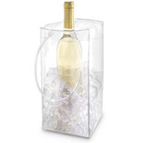 Wine/ Champagne Ice Bag with Handle, Collapsible Wine Cooler Ice Bag, Portable and Durable