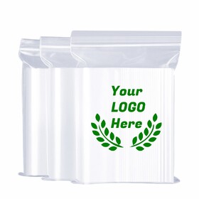 Muka Custom Clear Poly Bags, Plastic Resealable Bags for Small Business
