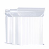Muka 100 PCS Clear Reclosable Poly Bags, Clear Plastic Bags for Small Business