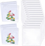 100 PCS Muka Clear Slide Zip Bags, Craft Decoration Jewelry Bags 6 Mil
