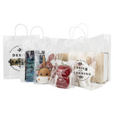 Muka Custom Clear PVC Gift Bags with Handles, Imprinted Transparent Plastic Bags