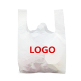 Custom Plastic Take away Bags, Shopping Bag High Density T-Shirt Bags Reusable Grocery Bags, One Color Printing